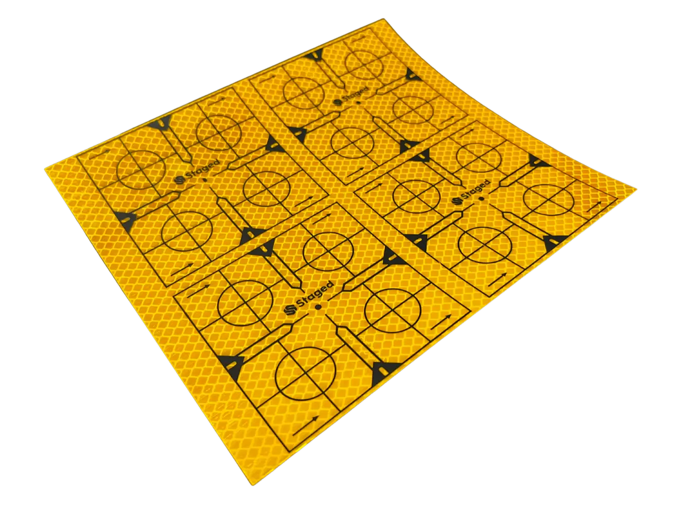 Отражатель пленочный STAGED 90*90 мм (4 шт.), оранжевый