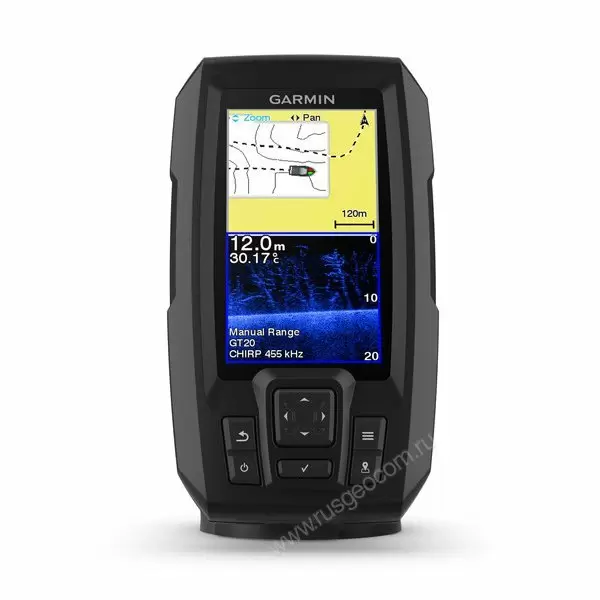 Эхолот Garmin Striker Plus 4cv с транцевым трансдьюсером