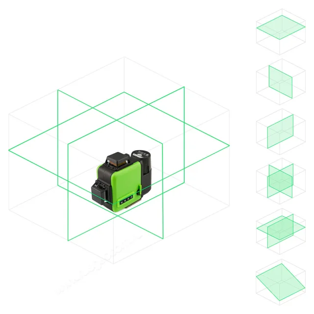 Лазерный уровень AMO LN 3D-360 Green с зеленым лучом