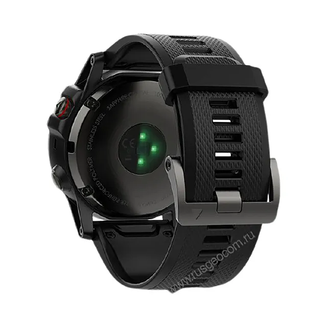Часы Garmin Fenix 5X Sapphire серые с черным ремешком