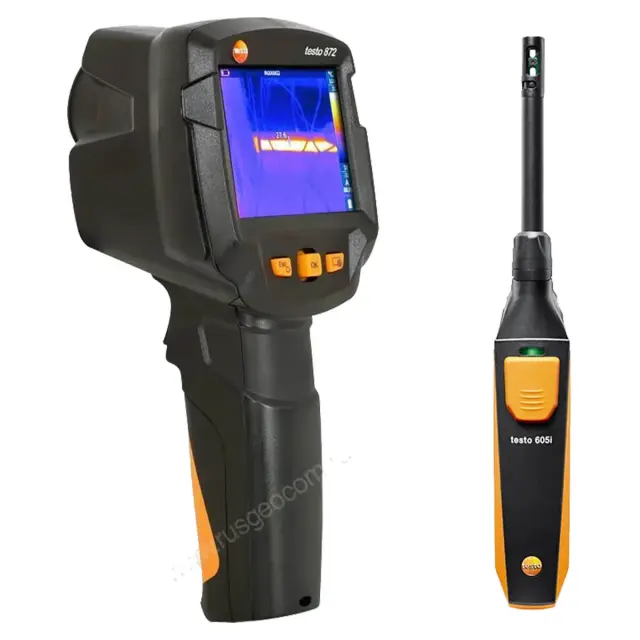 Комплект тепловизора Testo 872 и смарт-зонда термогигрометра Testo 605i