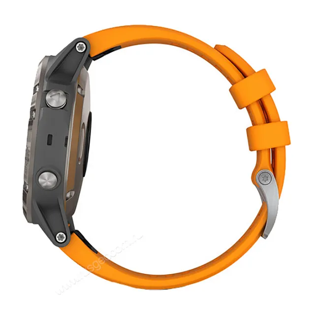 Часы Garmin Fenix 5 Plus Sapphire титановый с оранжевым ремешком Россия