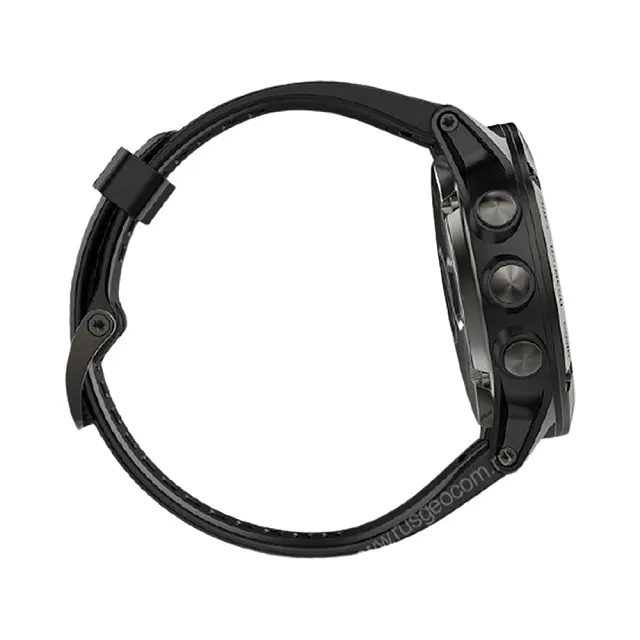 Часы Garmin Fenix 5X Sapphire серые с черным ремешком