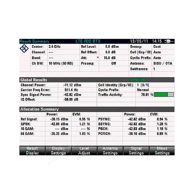 Опция анализа нисходящих сигналов LTE TDD Rohde & Schwarz FSH-K51