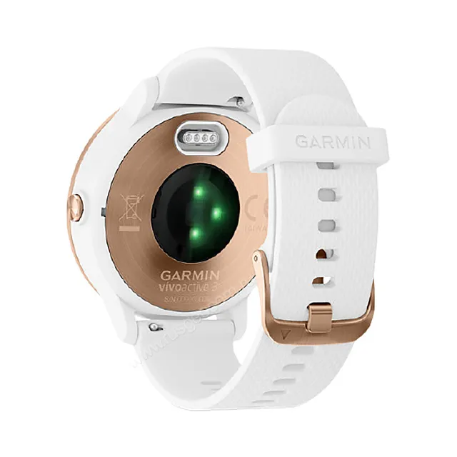 Часы Garmin Vivoactive 3 золотистые с белым ремешком