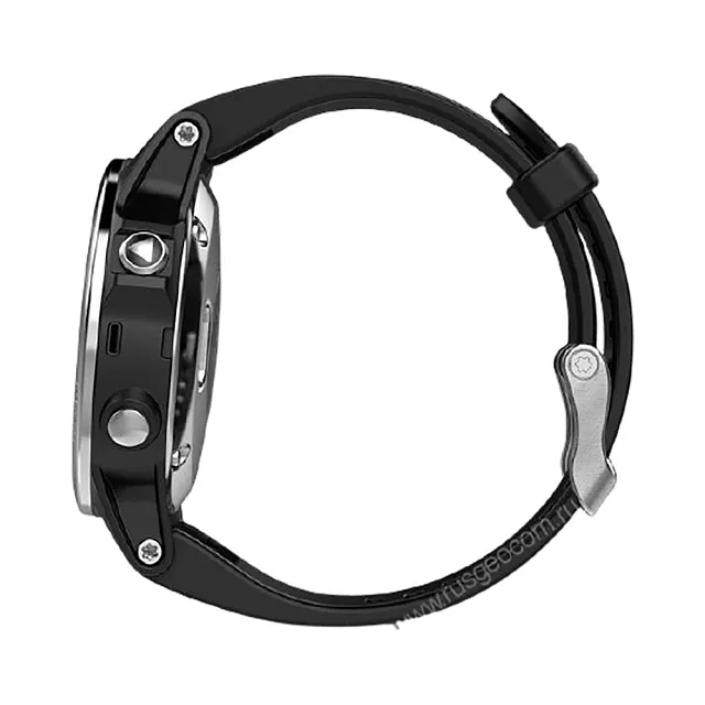 Часы Garmin Fenix 5S серебристые с черным ремешком