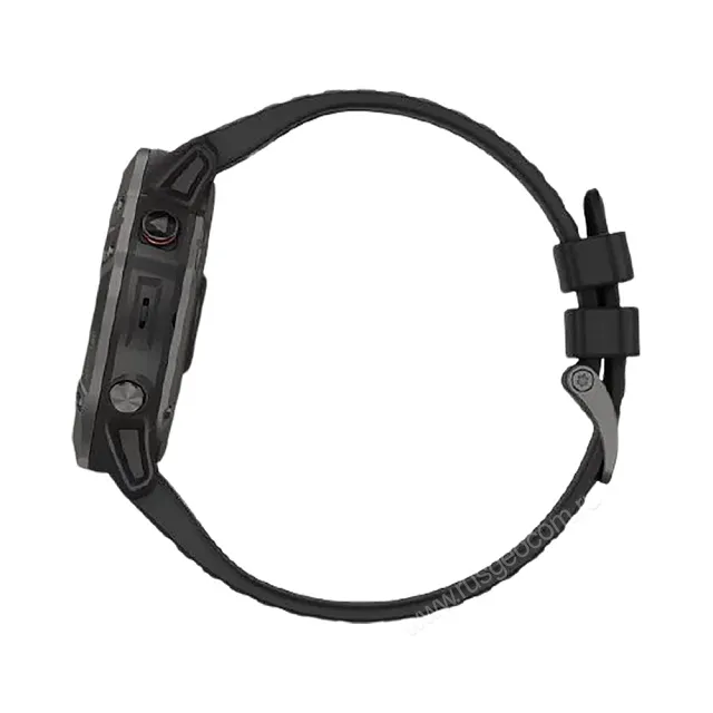 Часы Garmin Fenix 6X Sapphire серый DLC с черным ремешком