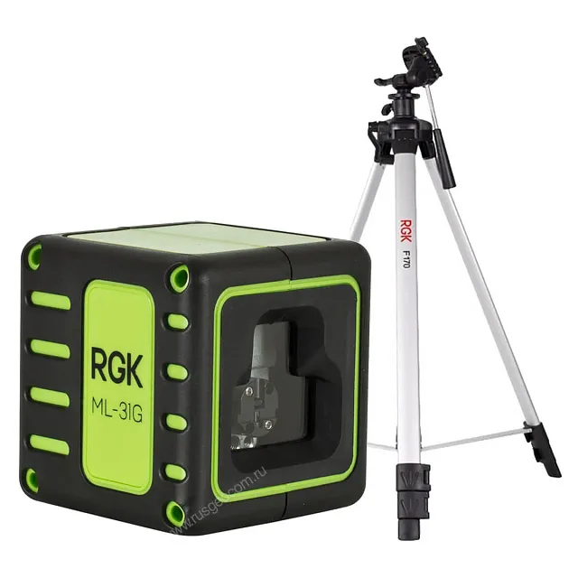 Комплект: лазерный уровень RGK ML-31G + штатив RGK F170