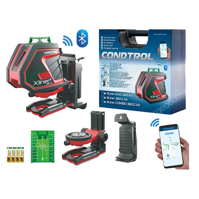 Лазерный уровень Condtrol XLiner 360G Kit с зелёным лучом