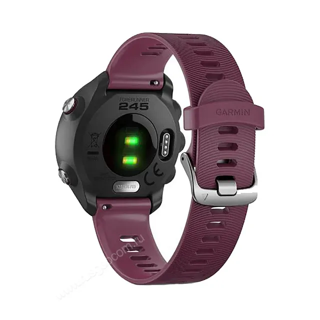 Часы Garmin Forerunner 245 черные с вишневым ремешком