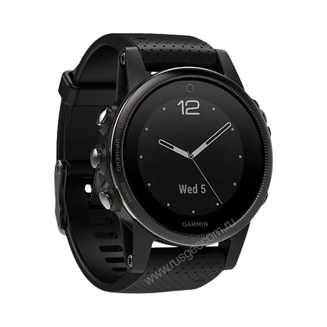 Часы Garmin Fenix 5S Sapphire черные с черным ремешком
