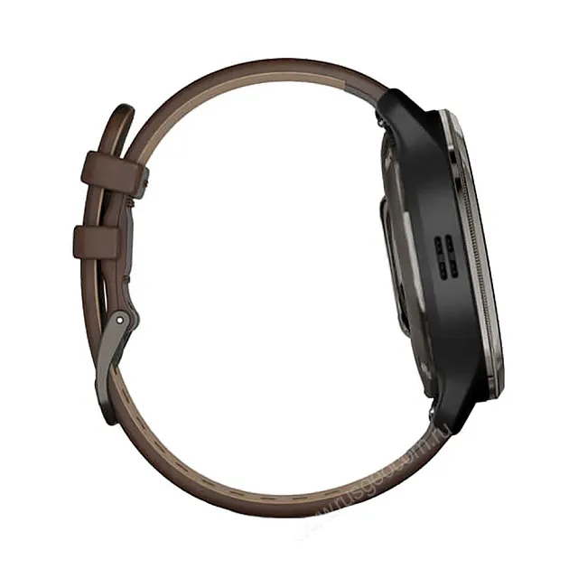 Часы Garmin Venu 2 Plus серый с серым безелем и кожаным ремешком