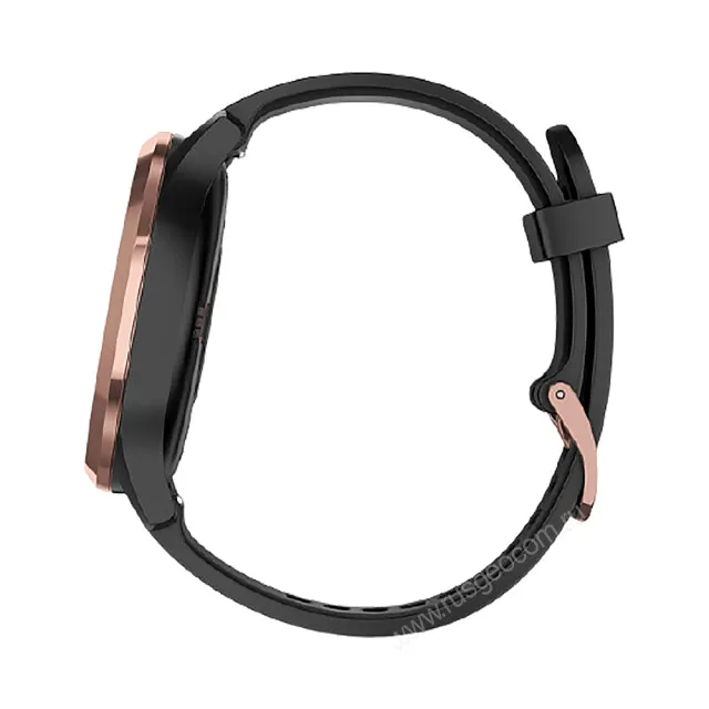 Часы Garmin Vivomove HR розовое золото с черным ремешком