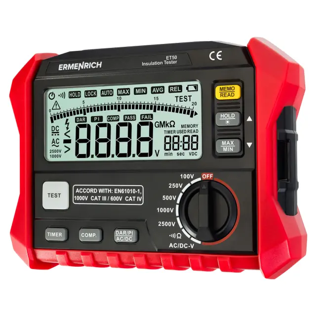 Измеритель сопротивления изоляции Ermenrich Ping ET50