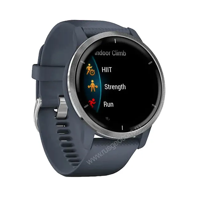 Часы Garmin Venu 2 синий гранит с серебристым безелем