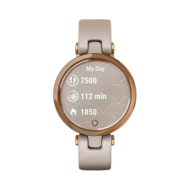 Часы Garmin Lily безель цвета розовое золото, песочный корпус и силиконовый ремешок