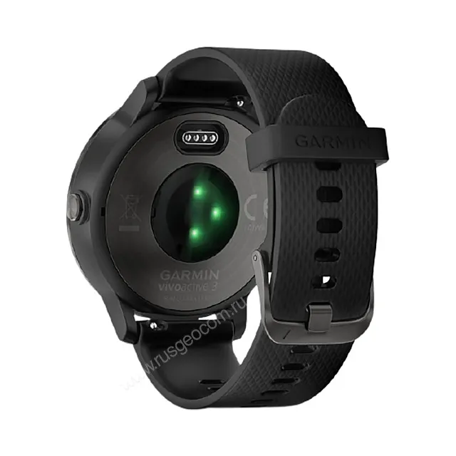 Часы Garmin Vivoactive 3 черные с черным ремешком