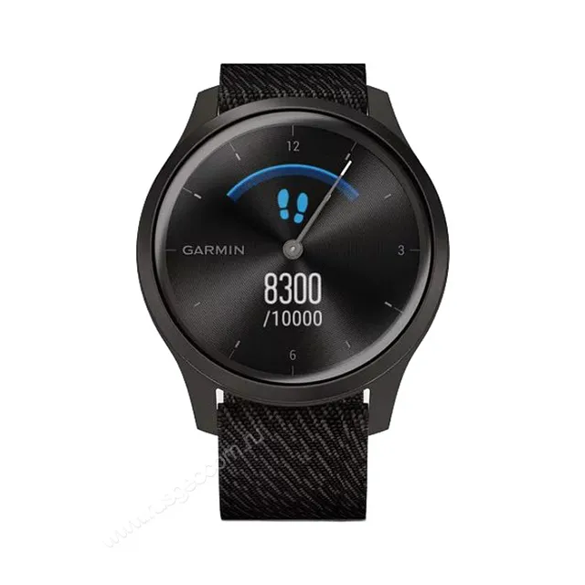 Часы Garmin Vivomove Style графитовый с черным плетеным нейлоновым ремешком