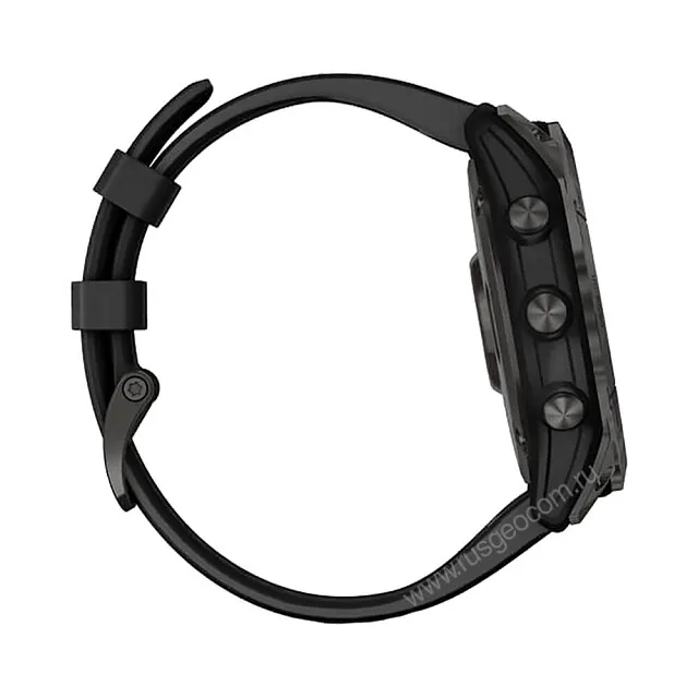 Часы Garmin Fenix 7X Sapphire Solar титановый угольно-серый DLC с силиконовым ремешком