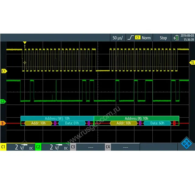 Опция синхронизации и декодирования последовательных шин данных I2C/SPI Rohde & Schwarz RTA-K1