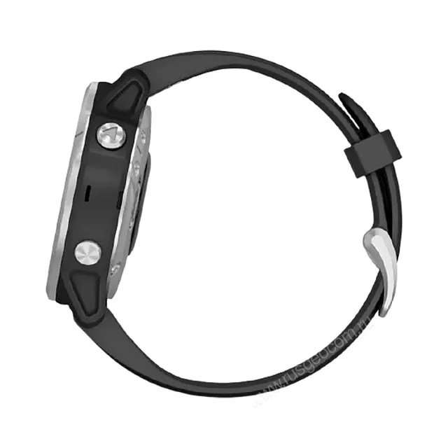 Часы Garmin Fenix 6S серебристые с черным ремешком