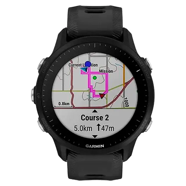 Часы Garmin Forerunner 955 с черным ремешком