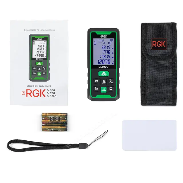Лазерный дальномер RGK DL100G - зеленый луч