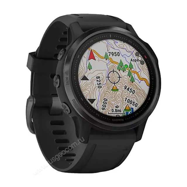 Часы Garmin Fenix 6S Pro черный с черным ремешком