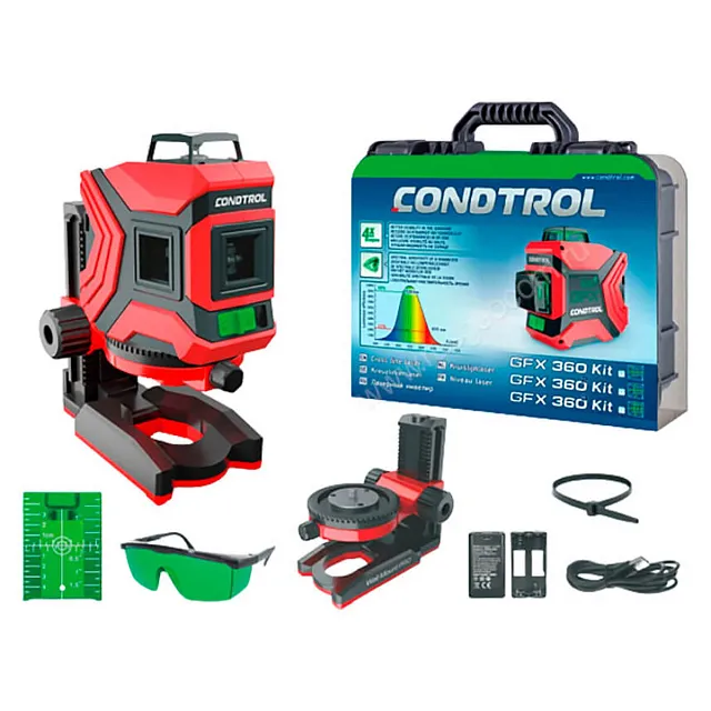 Лазерный уровень Condtrol GFX360 Kit с зеленым лучом