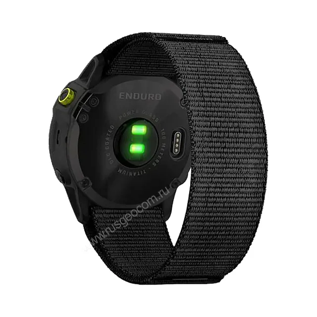 Часы Garmin Enduro титановый корпус с угольно-серым DLC-покрытием и черный нейлоновый ремешок UltraFit