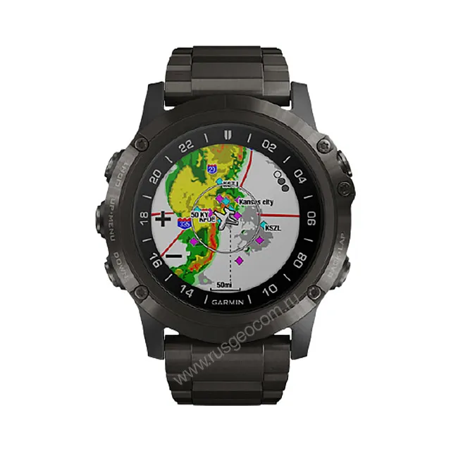 Часы Garmin D2 Delta PX для пилотов с титановым DLC ремешком