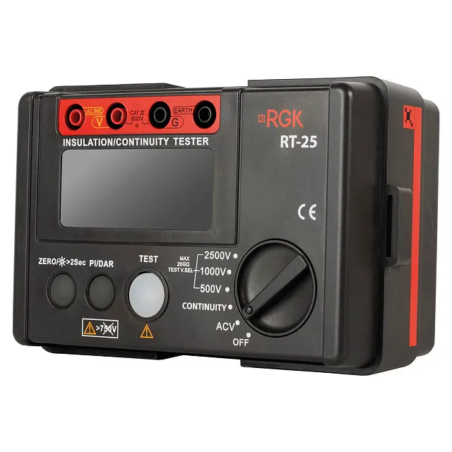 Цифровой мегаомметр RGK RT-25 с поверкой