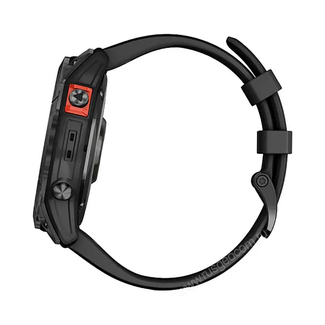 Часы Garmin Fenix 7X Solar серый с черным ремешком
