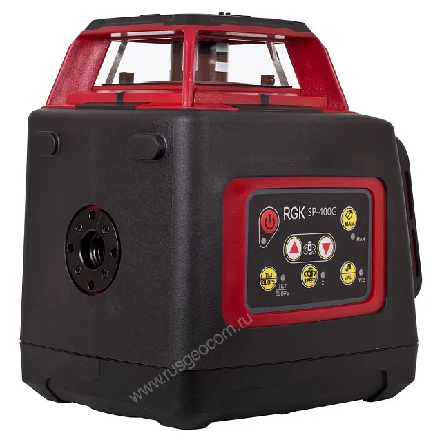 Комплект: ротационный нивелир RGK SP-400G + штатив, рейка