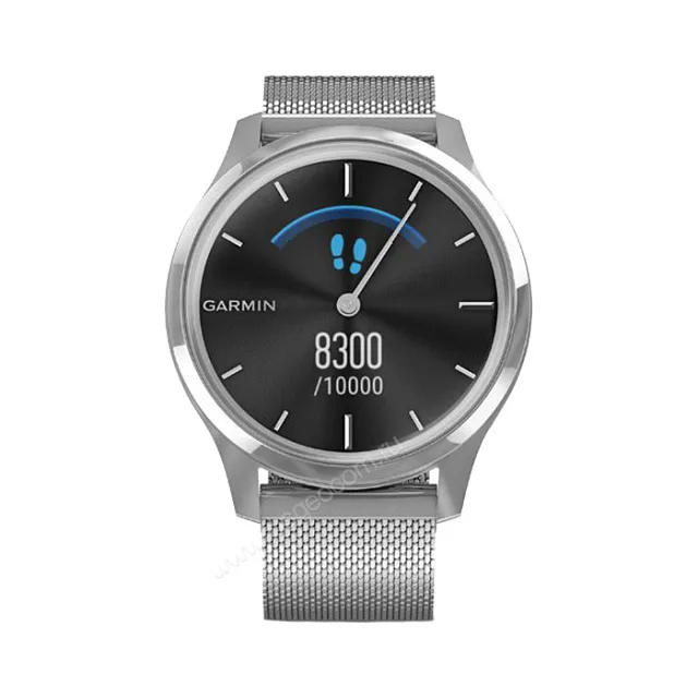 Часы Garmin Vivomove Luxe серебристый с серебристым ремешком