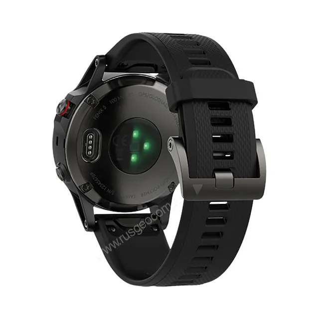 Часы Garmin Fenix 5 Sapphire черные с черным ремешком