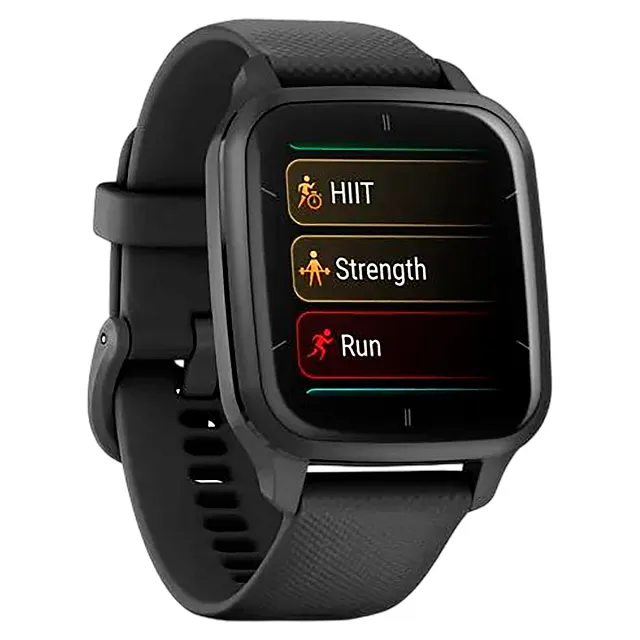 Часы Garmin Venu Sq 2 Music Edition черный с серым алюминиевым безелем