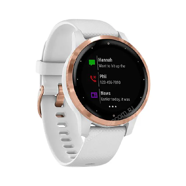 Часы Garmin Vivoactive 4S белые с золотистым безелем