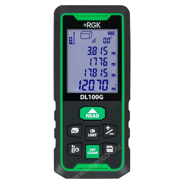 Лазерный дальномер RGK DL100G - зеленый луч