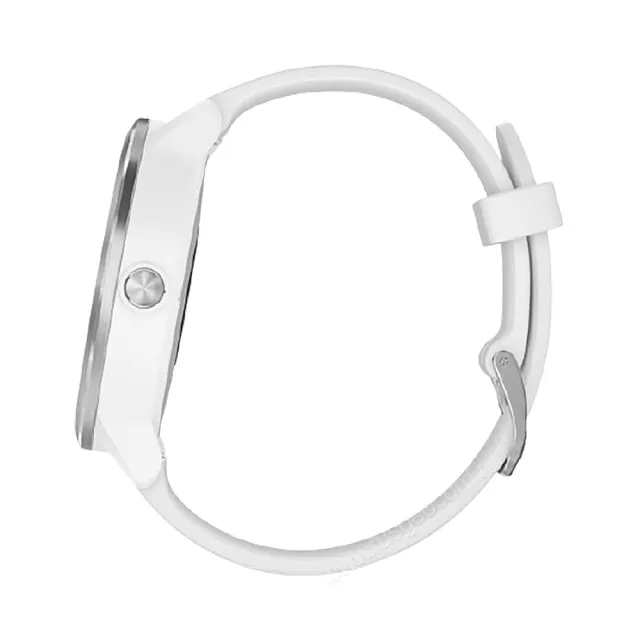 Часы Garmin Vivoactive 3 серебристые с белым ремешком