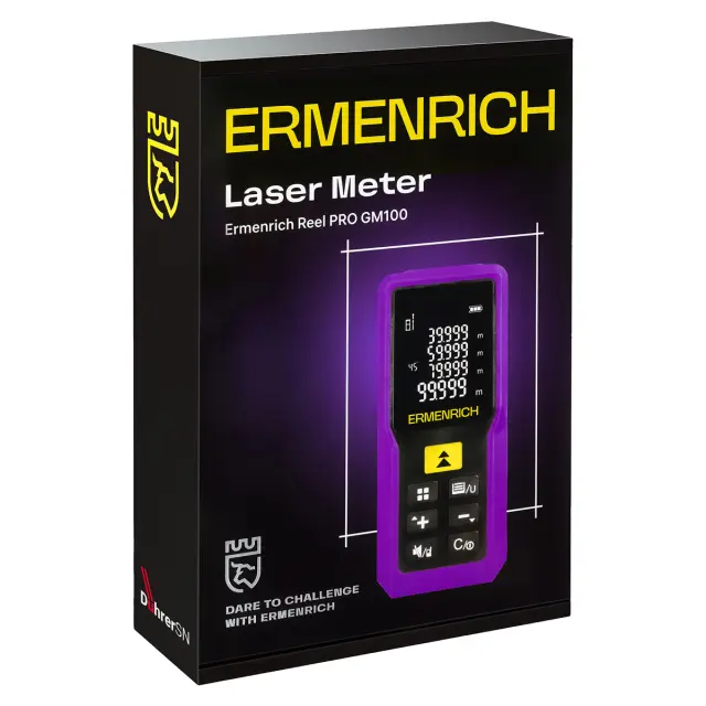 Лазерный дальномер Ermenrich Reel PRO GM100 фиолетовый