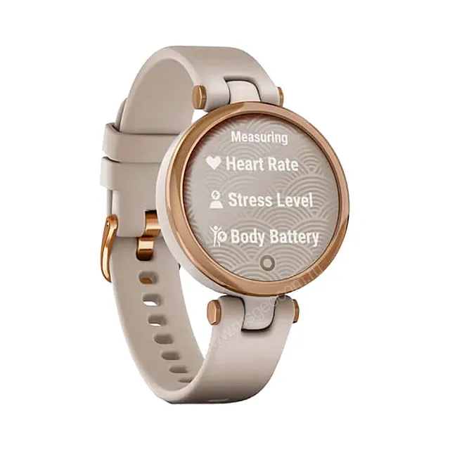 Часы Garmin Lily безель цвета розовое золото, песочный корпус и силиконовый ремешок