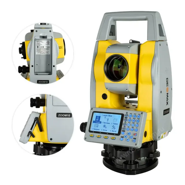 Тахеометр GeoMax Zoom10, 2" с X-PAD Ultimate Premium в комплекте смартфон и крепление