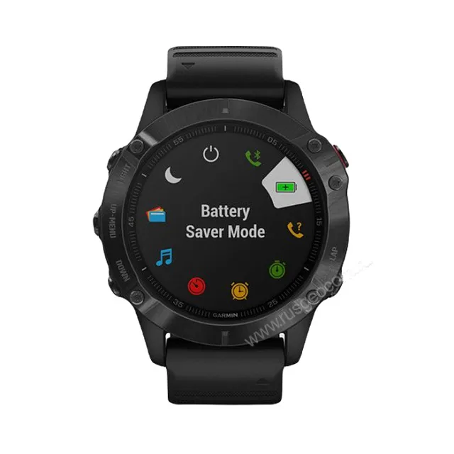 Часы Garmin Fenix 6 Pro черные с черным ремешком