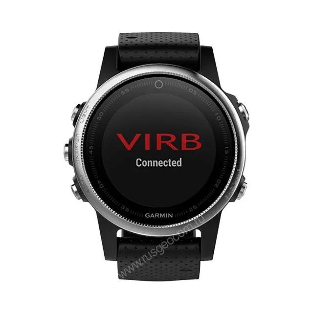 Часы Garmin Fenix 5S серебристые с черным ремешком