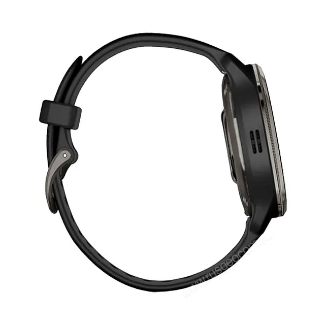 Часы Garmin Venu 2 Plus черные с серым безелем и силиконовым ремешком