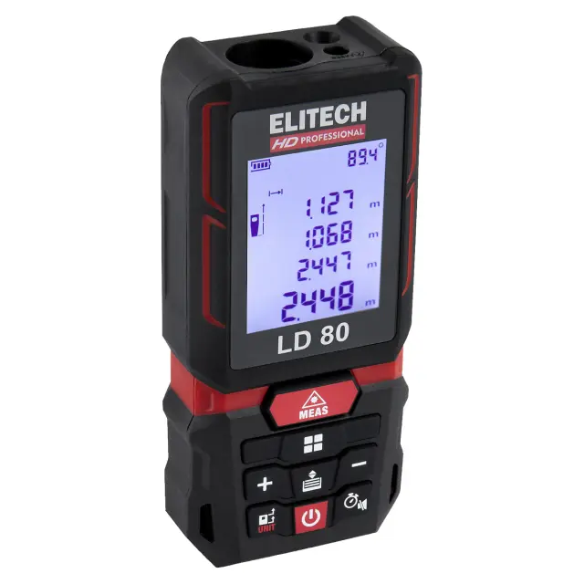 Лазерный дальномер Elitech HD LD 80