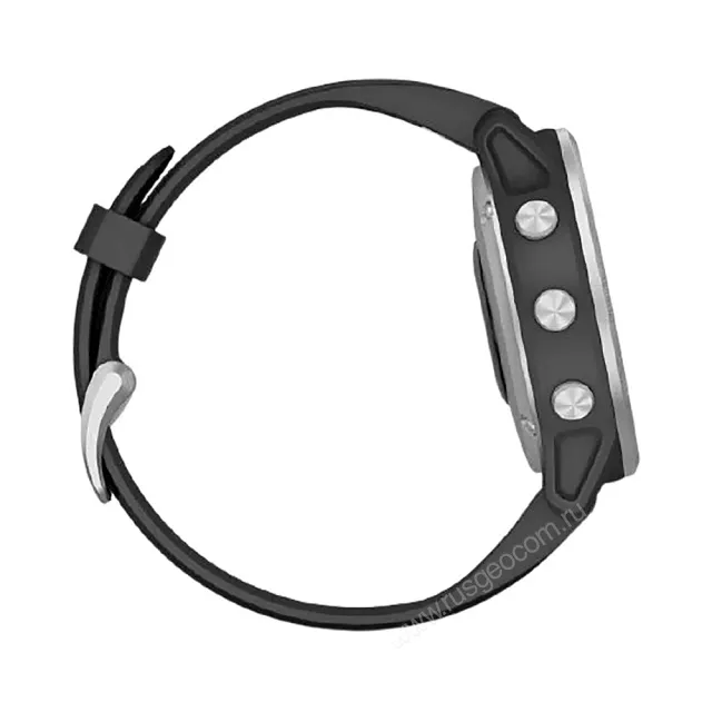 Часы Garmin Fenix 6S серебристые с черным ремешком