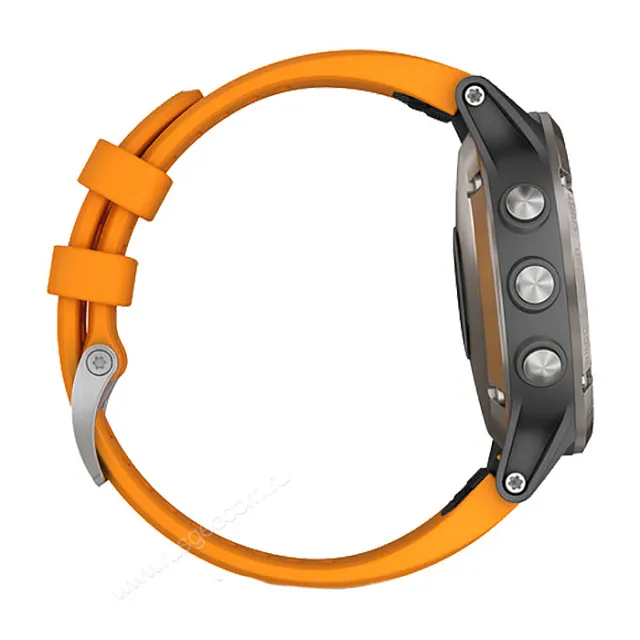 Часы Garmin Fenix 5 Plus Sapphire титановый с оранжевым ремешком Россия
