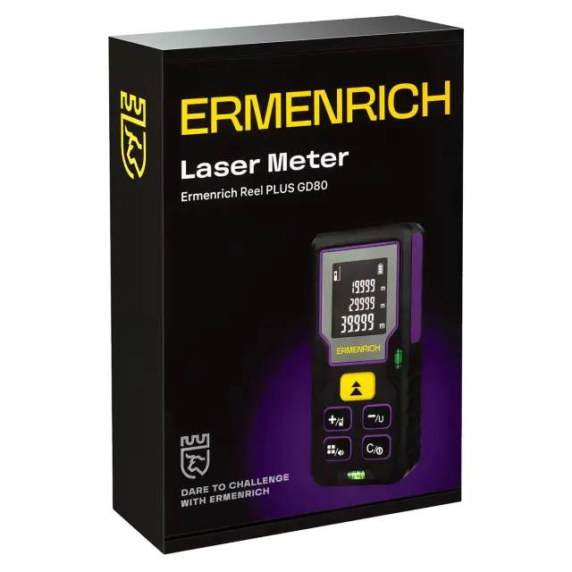 Лазерный дальномер Ermenrich Reel PLUS GD80 фиолетовый